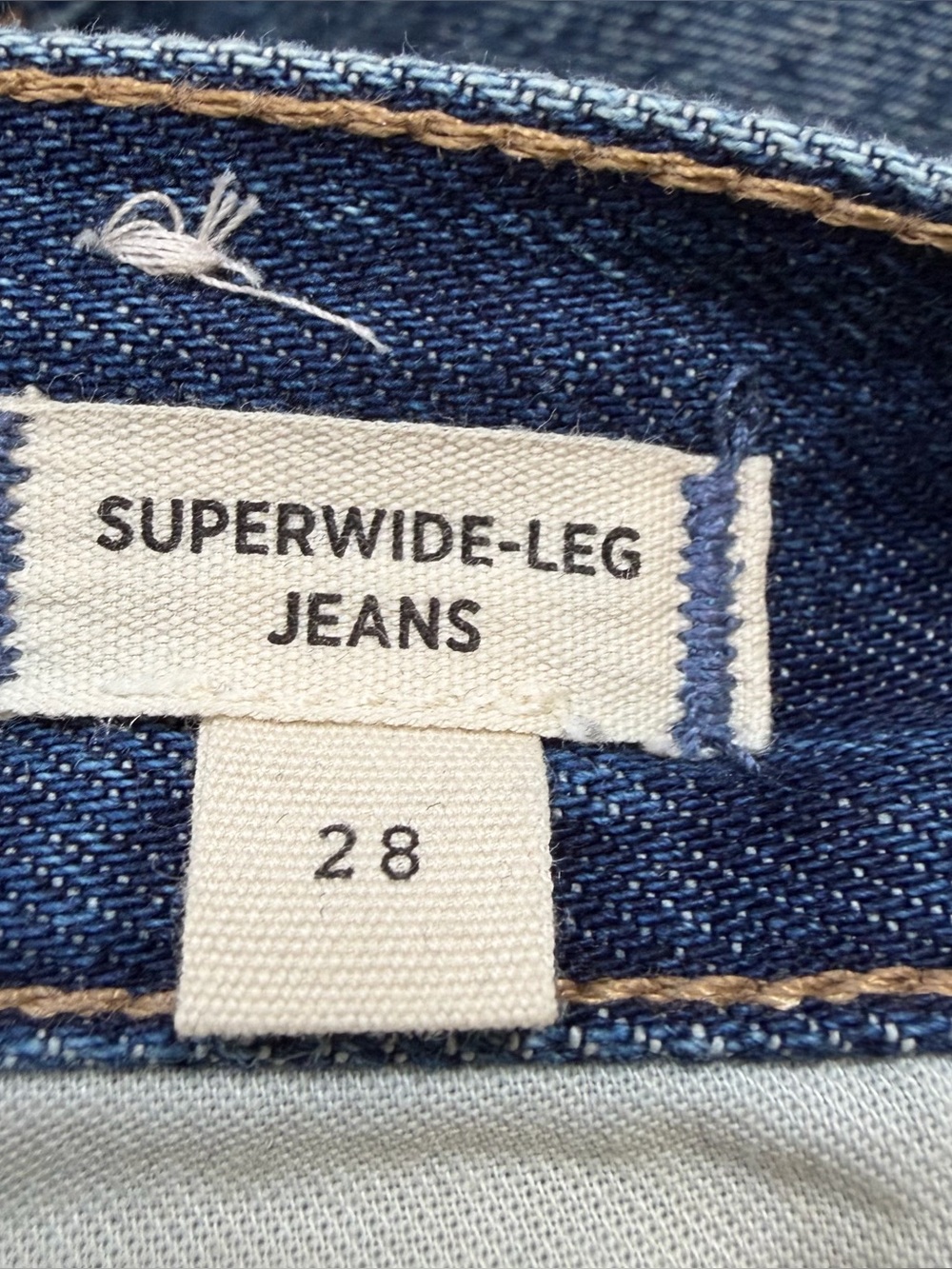 Madewell Superwide Leg Jeans Blue a wide Leg High Rise Blue Denim Size 28 - Picture 4 of 10